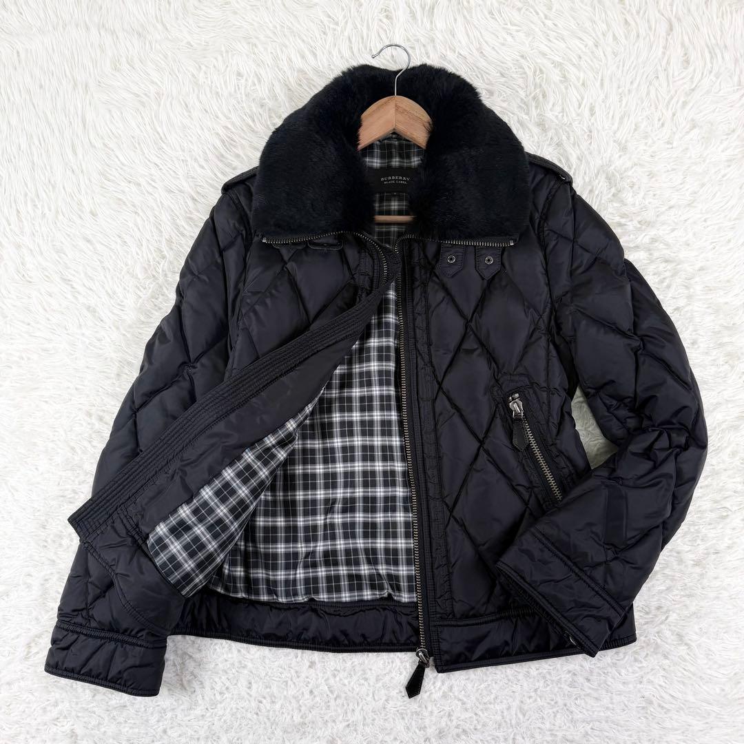 バーバリーブラックレーベル キルティング ダウンジャケット ノバ