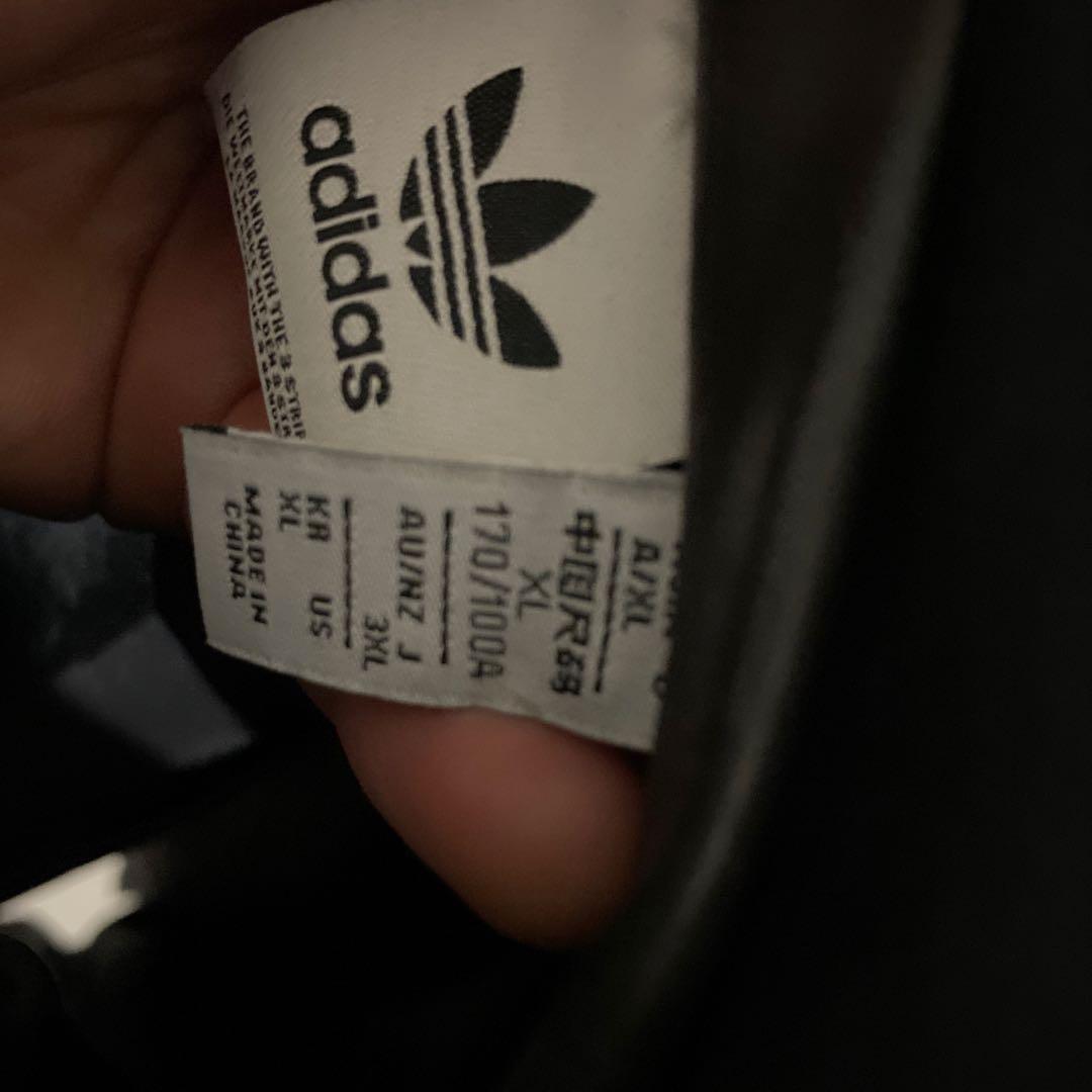 J*J様 adidas フード付きレザージャケット 3XL ブラック