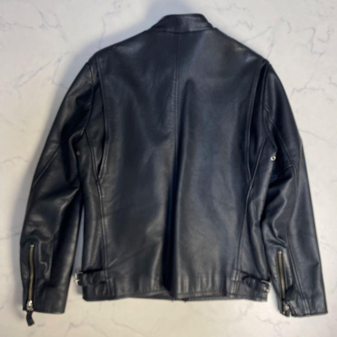 schott ショット シングルライダース レザージャケット M ダークネイビー