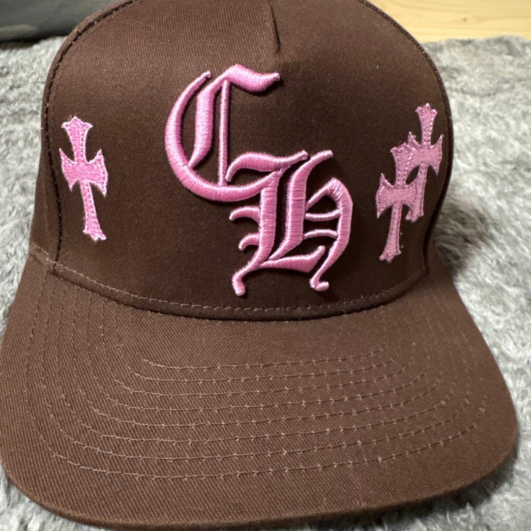 新品】 Chrome Hearts クロスレザーパッチ ベースボールキャップ