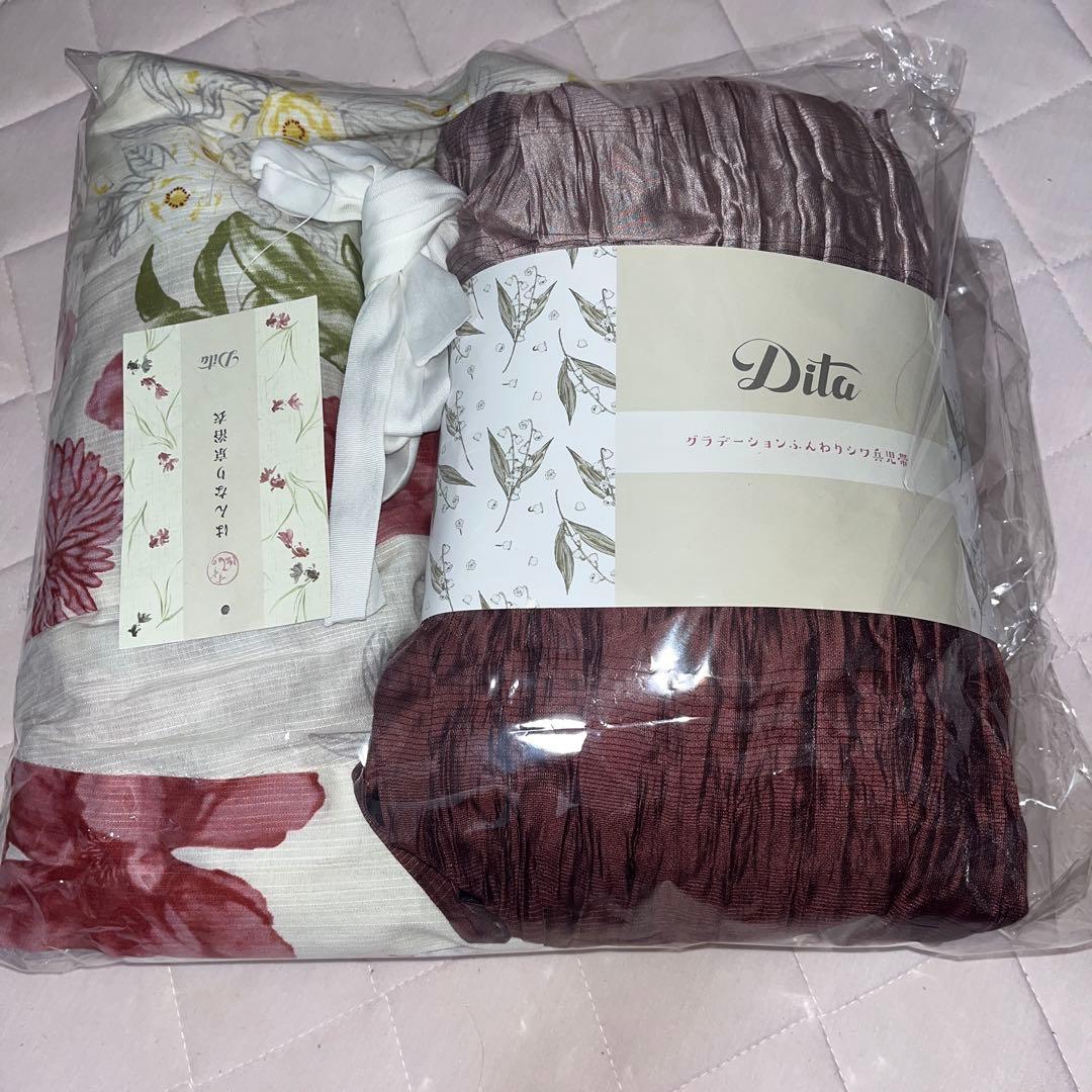 1人で着られる浴衣5点セット 和歌山染工日本染め 8/9〜8/22発送不可 Dita（ディータ）の「【ZOZO限定】1人で着られる浴衣5点セット 和歌山