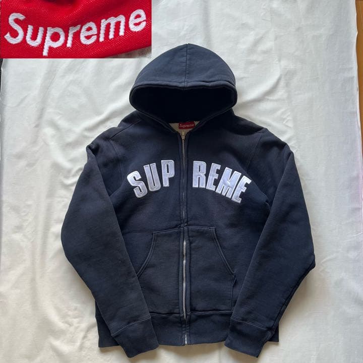supreme シュプリーム zipパーカ 90s 初期 アーチロゴ USA製 - メルカリ