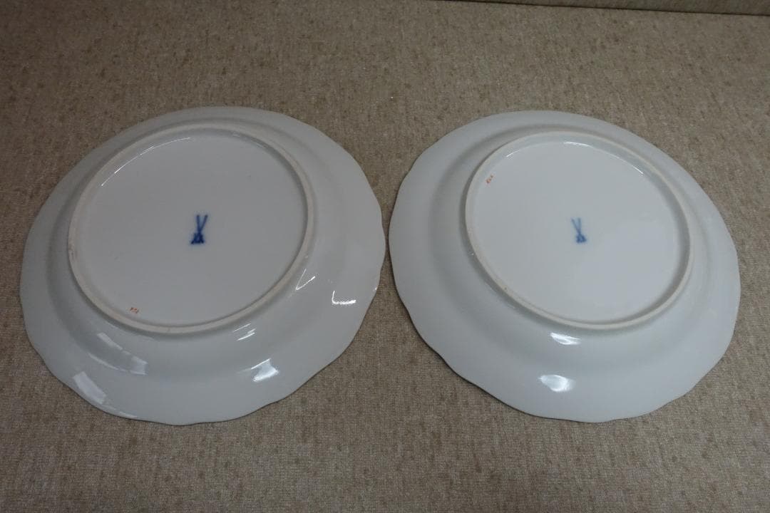 マイセン ピンクローズ 金彩プレート ペア スクラッチ - メルカリ