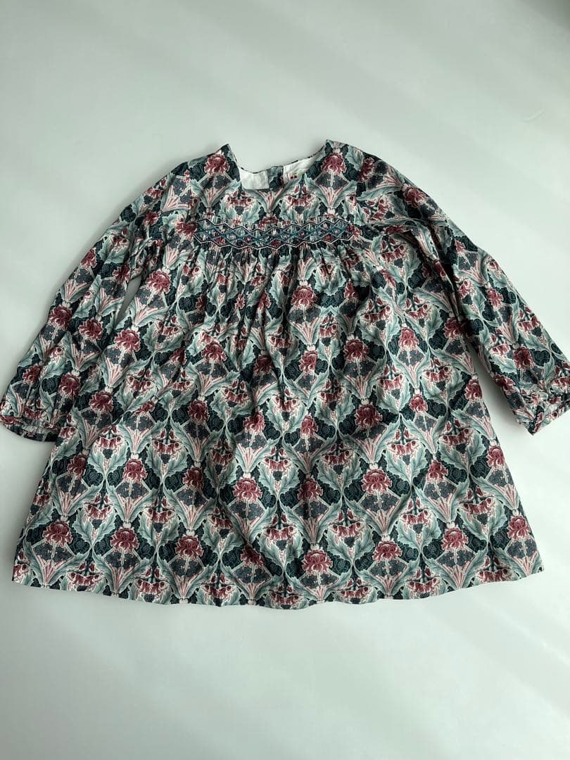 bonpoint リバティスモッキングワンピース 3A - メルカリ