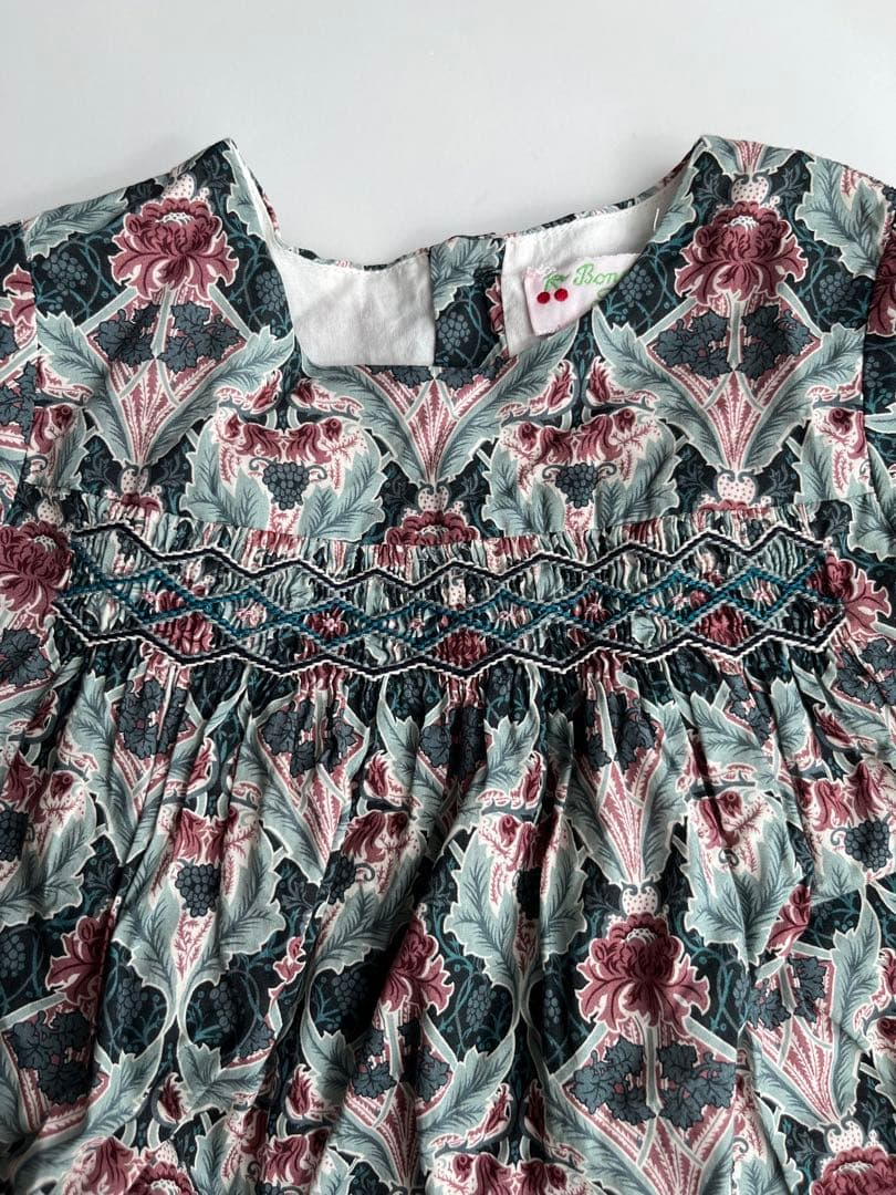 bonpoint リバティスモッキングワンピース 3A - メルカリ