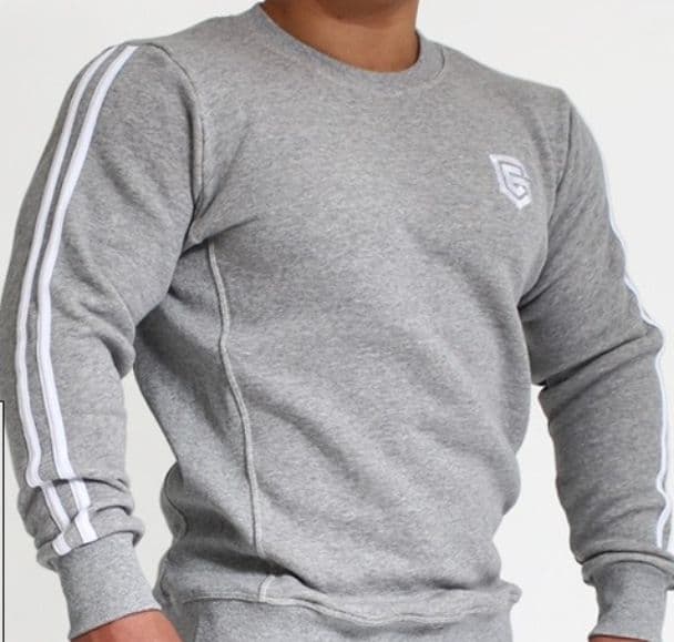 EGDE SHIELD LOGO サイドライン スウェットトレーナー グレー S - メルカリ