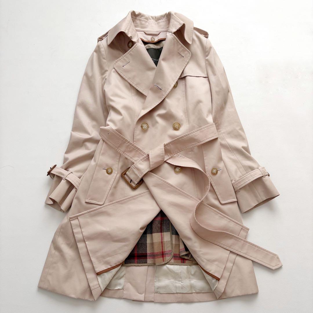 大きいサイズ　マッキントッシュ　トレンチコート　ピンクベージュ　ライナー　44 マッキントッシュ ロンドン MACKINTOSH LONDON 【GABARDINE 19
