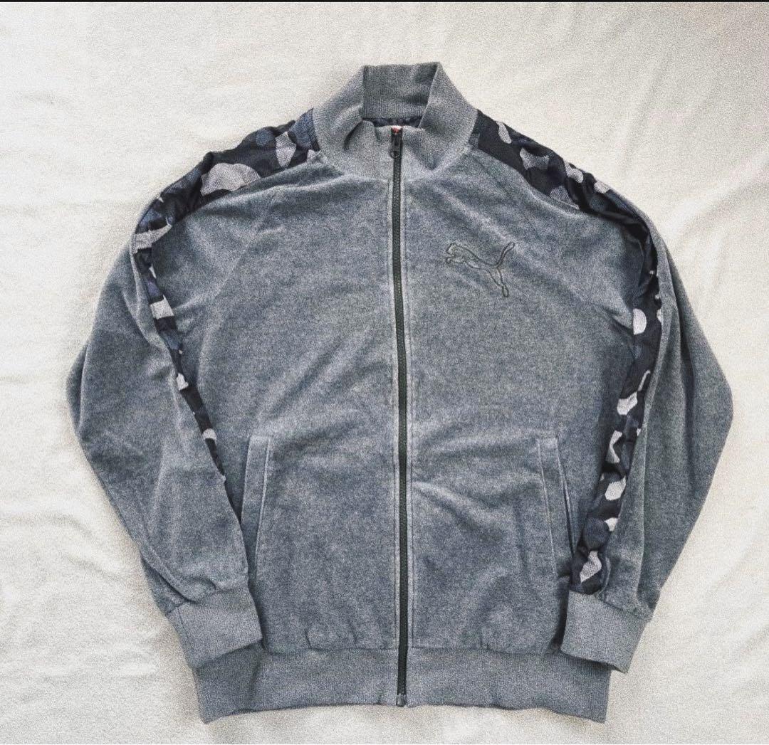 PUMAプーマベロアトラックスーツジャケットパンツ上下セットアップ迷彩