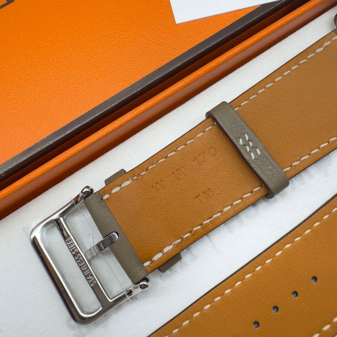 2730 ほぼ未使用　Apple Watch エルメス　エトゥープ　レザーバンド