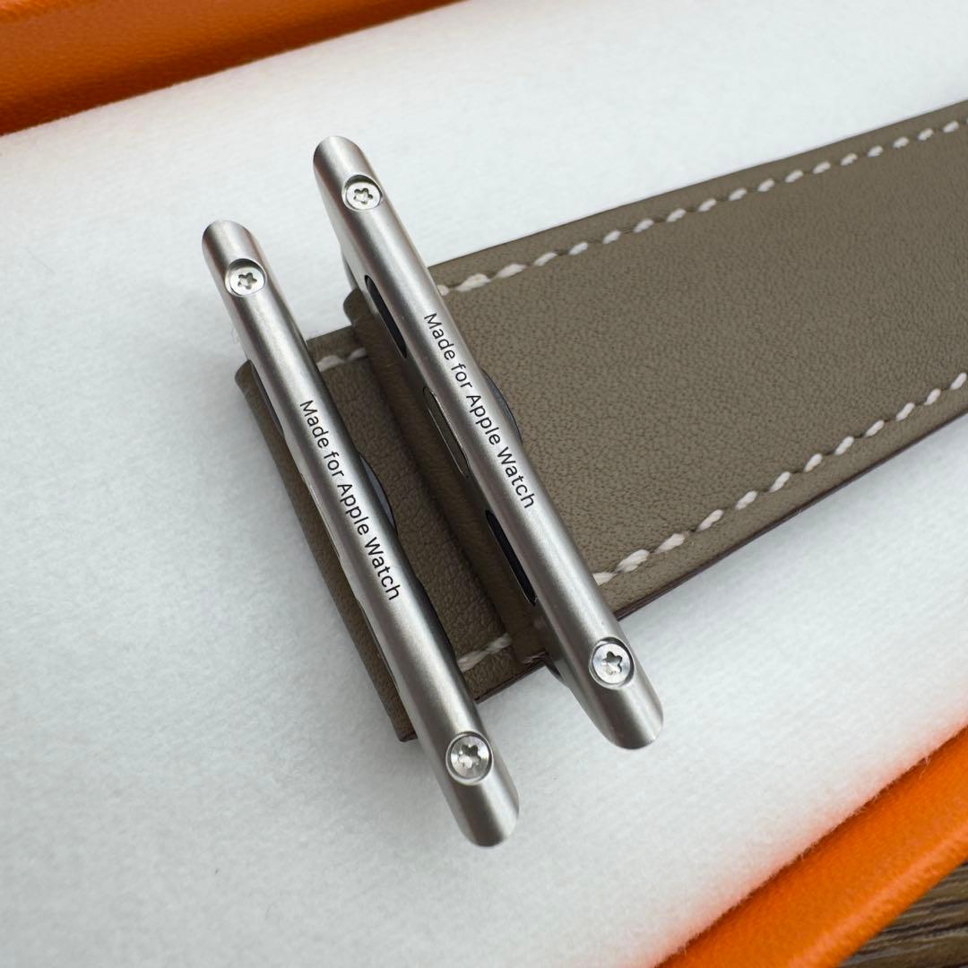 2730 ほぼ未使用　Apple Watch エルメス　エトゥープ　レザーバンド