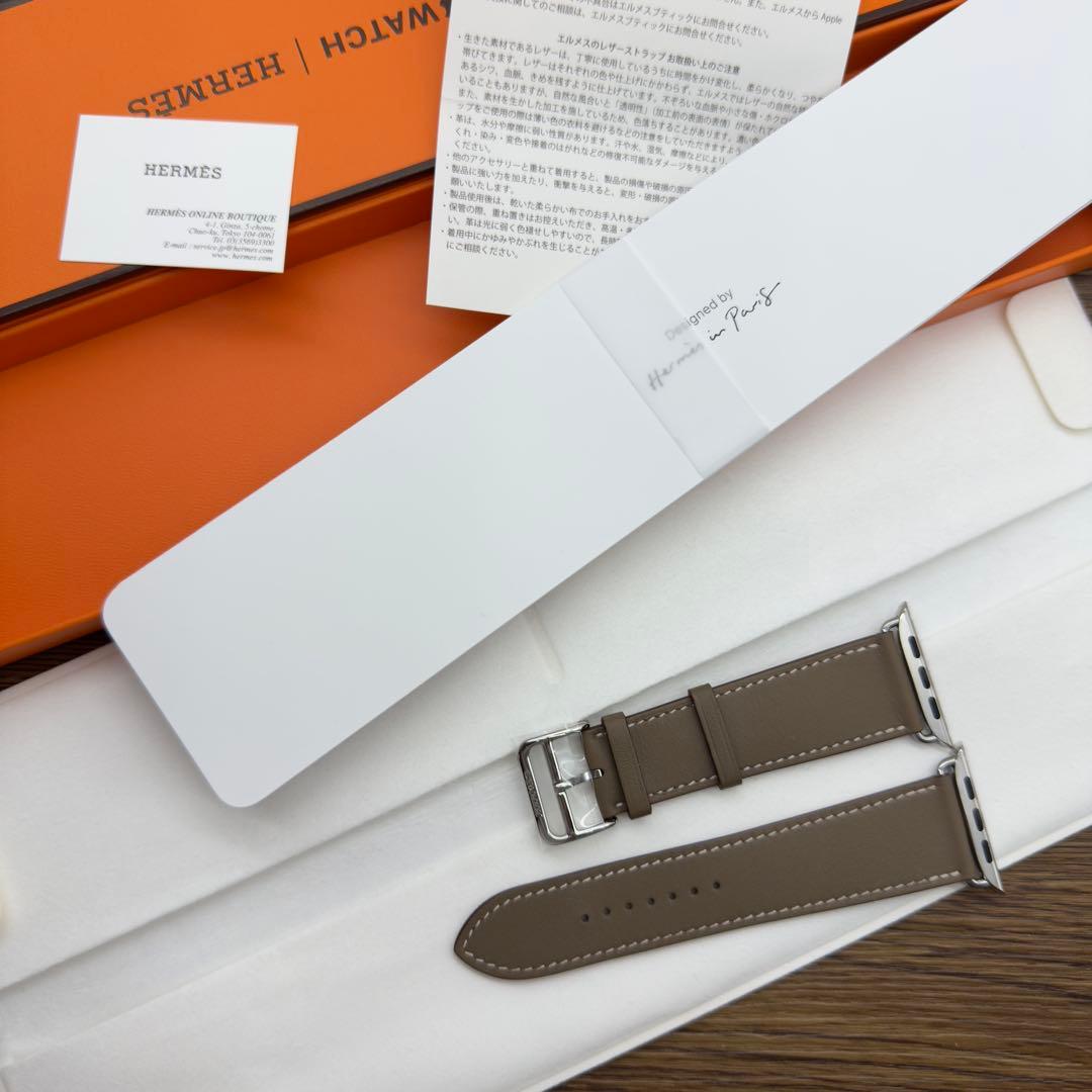 2730 ほぼ未使用　Apple Watch エルメス　エトゥープ　レザーバンド