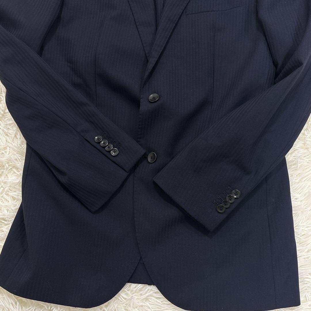 長井代助✨HILTON 3ピーススーツ　super110's ネイビーXL