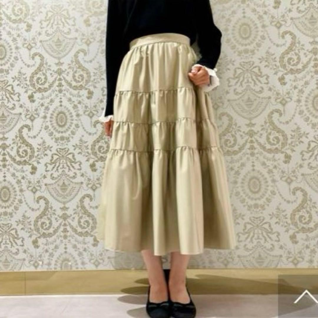 アベニールエトワール☆ギャザー切替フレアスカート☆エムプルミエ