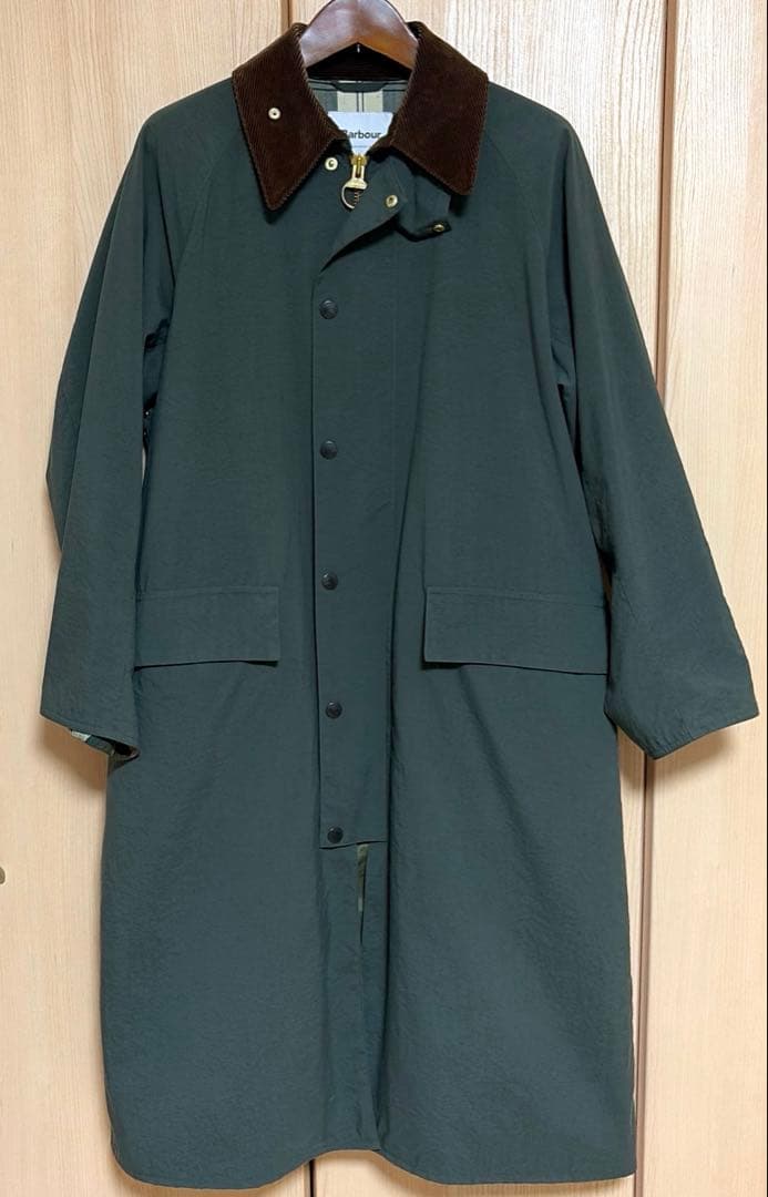 【美品】Barbour ニュー バーレー オーバーサイズ 別注 ノンオイル 38 Barbour（バブアー） MCA0786 NEW BURGHLEY JACKET 2LAYER（ニュー