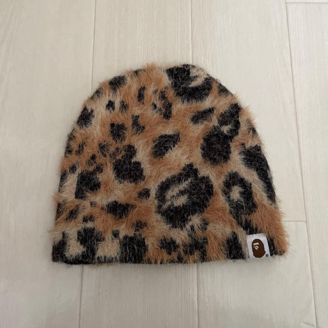 帽子 WILD LEOPARD PATTERN APE FACE KNIT CAP