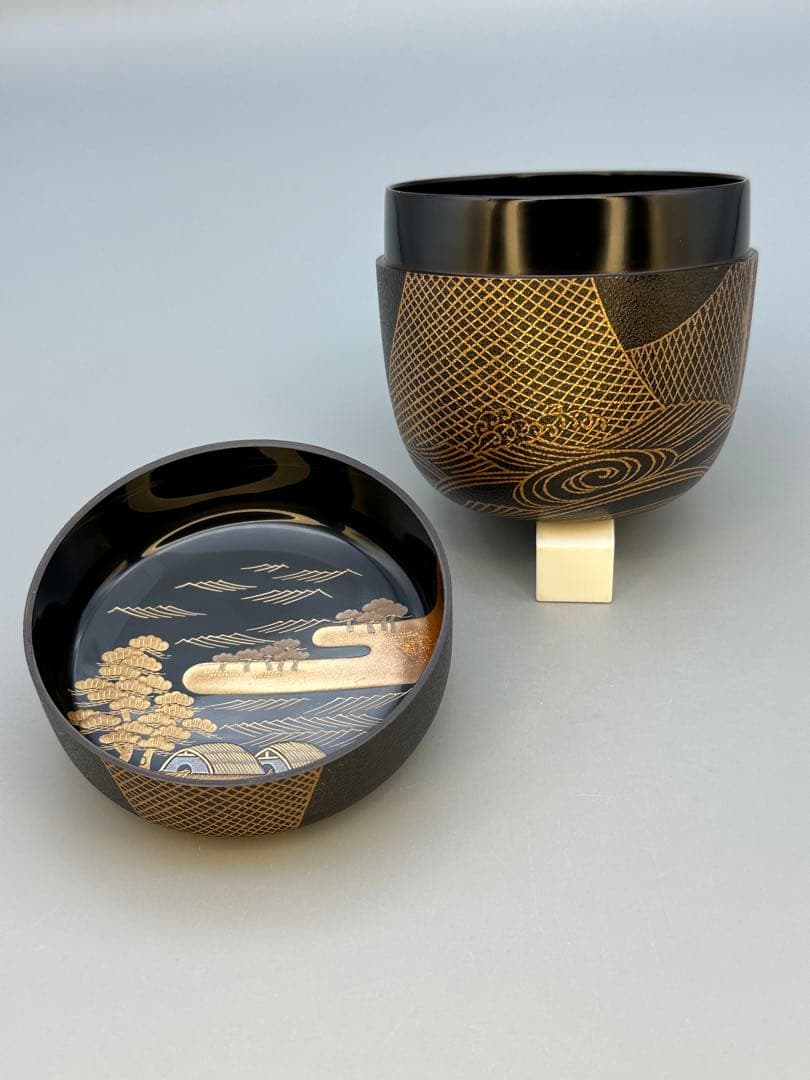 茶道具 棗 目代春帆 網干塩釜図 - メルカリ