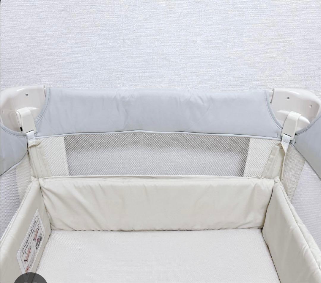 藍　ココネルエアー ベビーベッド ホワイト