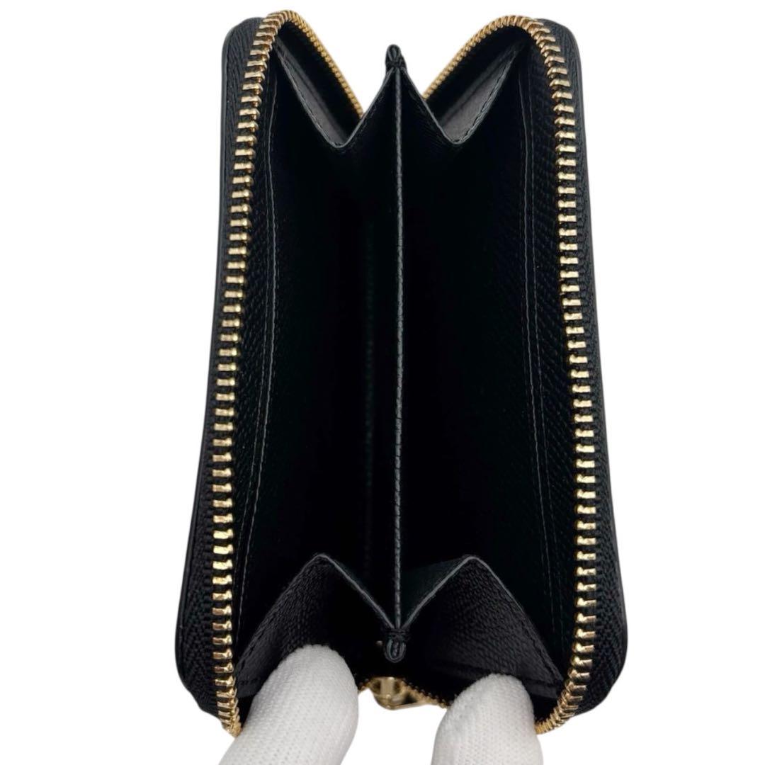 美品◎ コーチ ケース 小銭入れ ラウンドジップ YKK刻印 黒 レザー