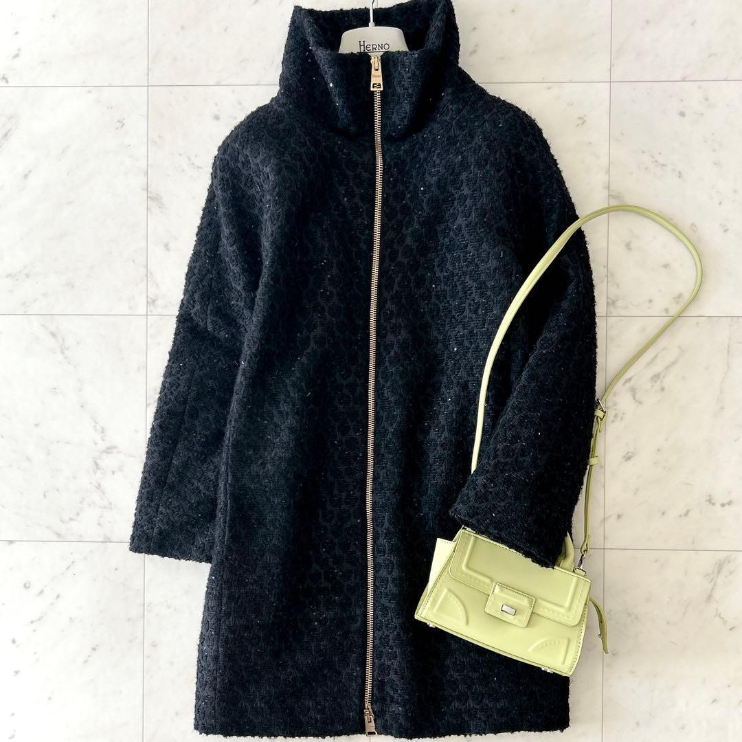 美品 ヘルノ HERNO ウール アルパカ混 ダウンコート ジャガード ブラック 楽天市場】【新品】 ヘルノ HERNO アウター ダウンウェア レディース