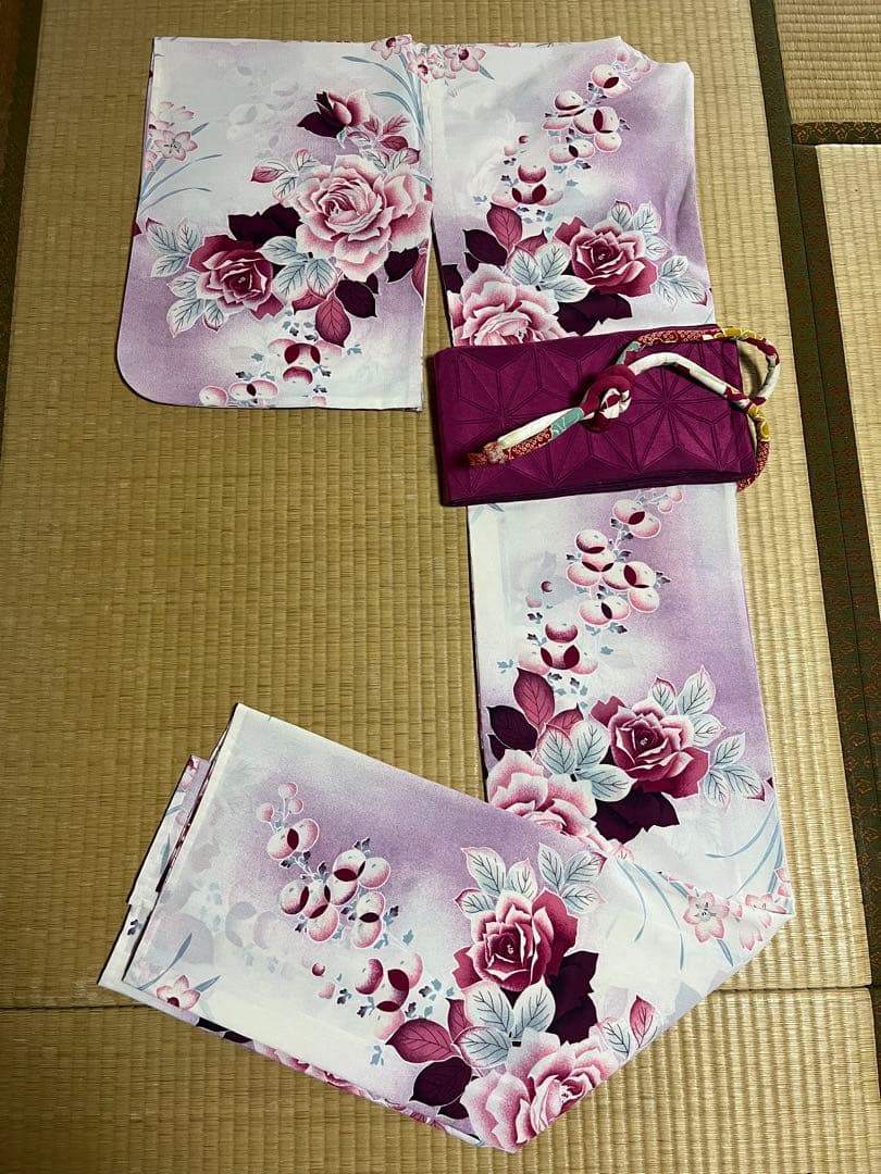 papico＊ 浴衣のみ すぽっと着れるワンピース浴衣(100cm ラベンダー): キッズ - ナルミヤ