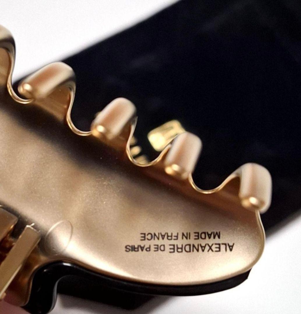 【美品】アレクサンドルドゥパリ M ヘアクリップ　人気のブラック 完売品