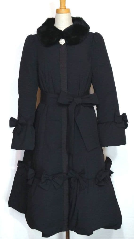 M’S GRACY エムズグレイシー ダウンコート リボン フェイクファー襟