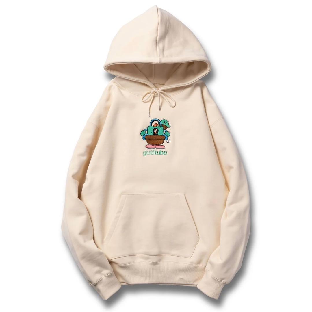 新作 vaultroom ぐちつぼ フード パーカー ベージュ M - メルカリ