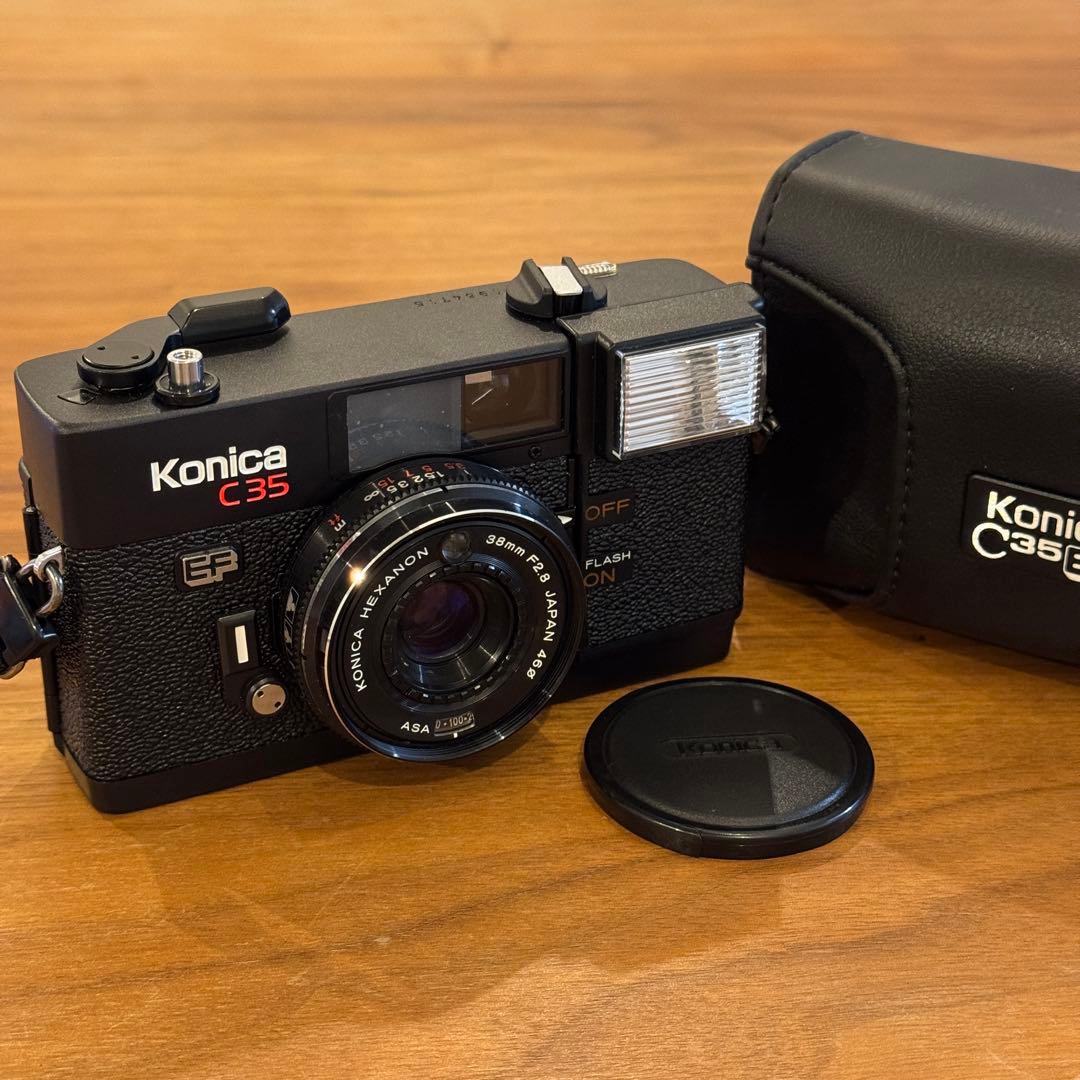 【完動品、極美品】コニカ C35 EF 初代ピッカリコニカ 完動品】フィルムカメラ Konica C35 EF 初代ピッカリコニカ【希少