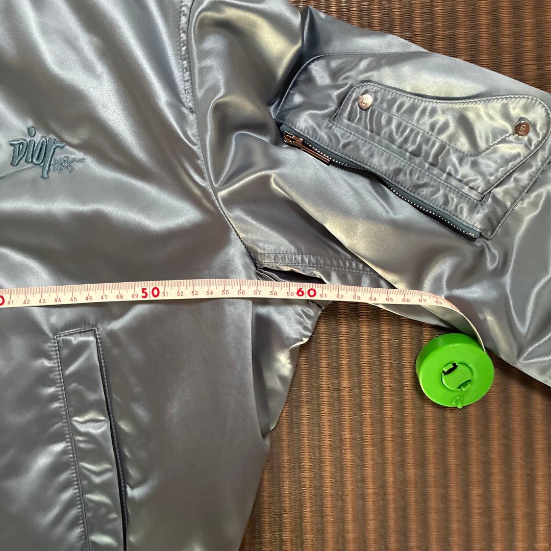 低走行・室内保管 Dior MA-1 ジャケット 水色 Lサイズ48