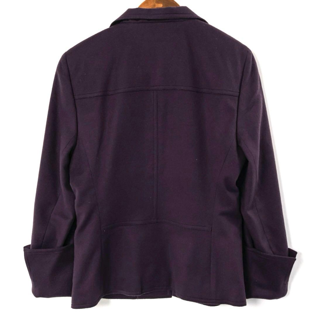 H4554◾️アクリス カシミア100% テーラードジャケット コンシールド釦