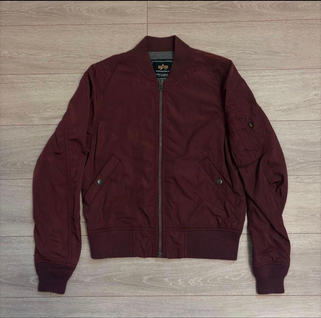 ALPHA INDUSTRIES MA-1 ジャケット M バーガンディ - メルカリ