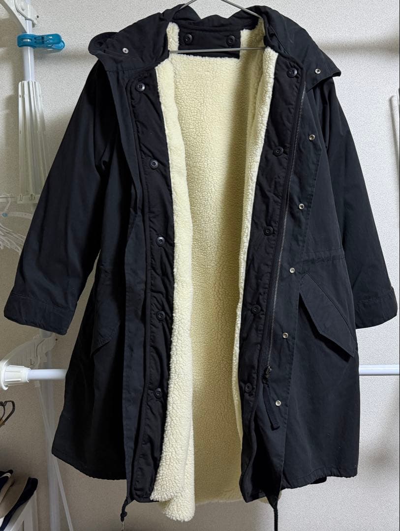 ADAM ET ROPEモッズコート/コットン/ライナー付き/ボア ADAM ET ROPE'（アダムエロペ）の「【5WAY】ボアライナー モッズコート