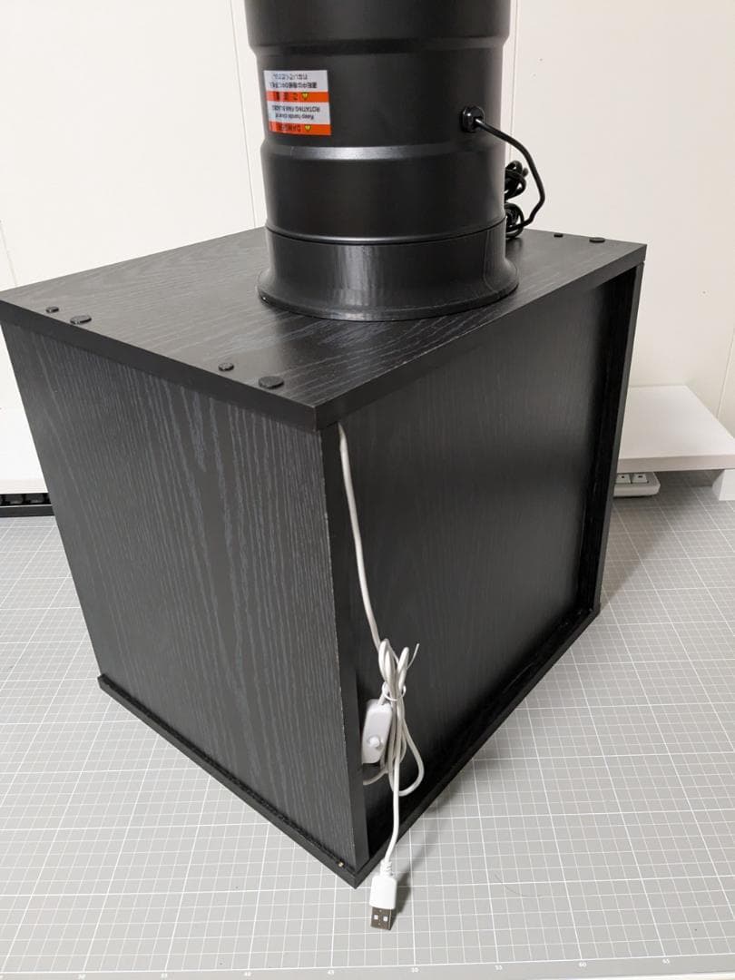 改良版）自作ブラック塗装ブース 風量587m3/hコントローラー付強力