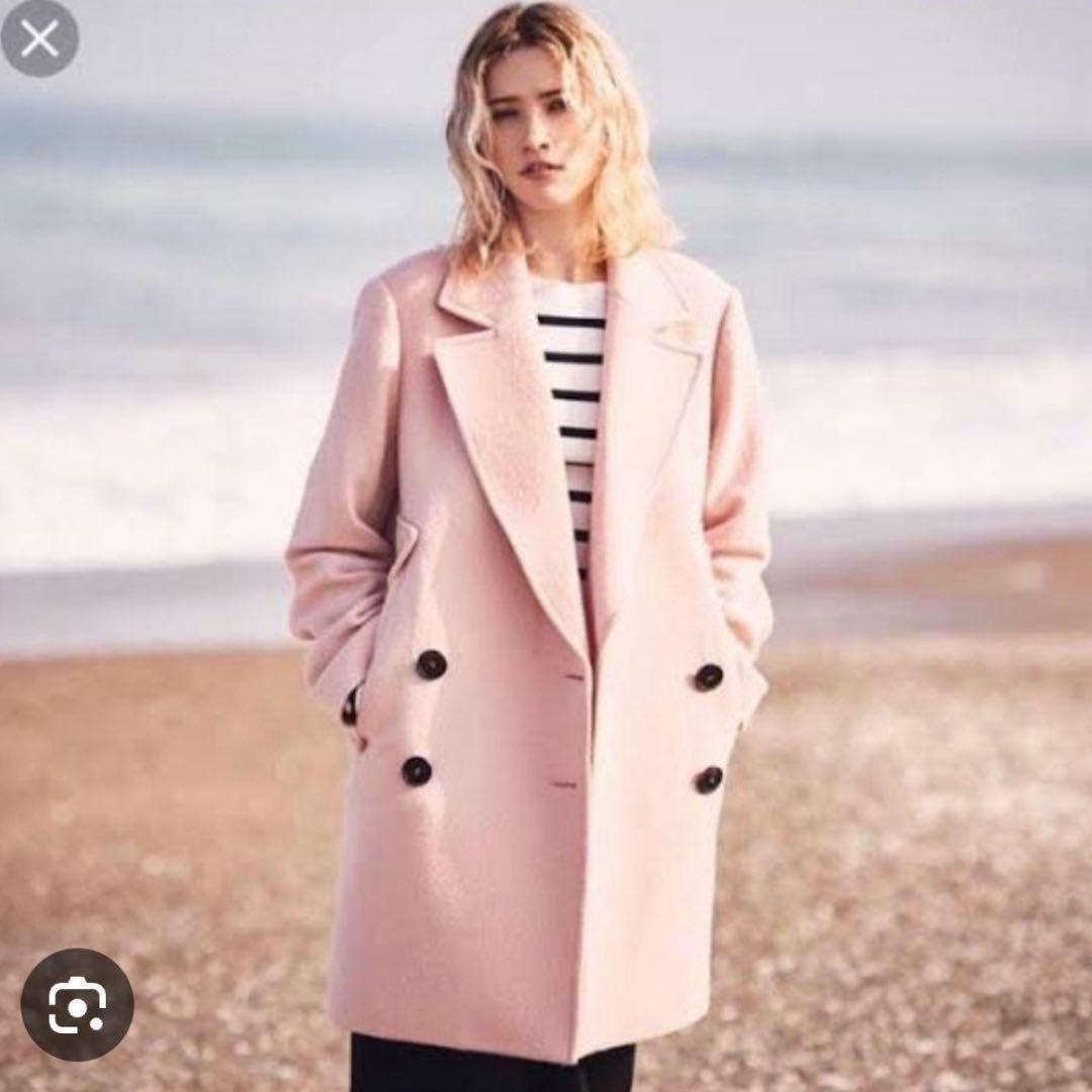 ◎極美品 Theory ピンク 近年モデル ダブル チェスターコート S 1