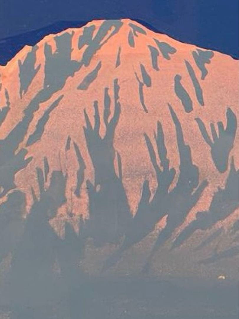 絵画 夕映立山連峰 小西安治