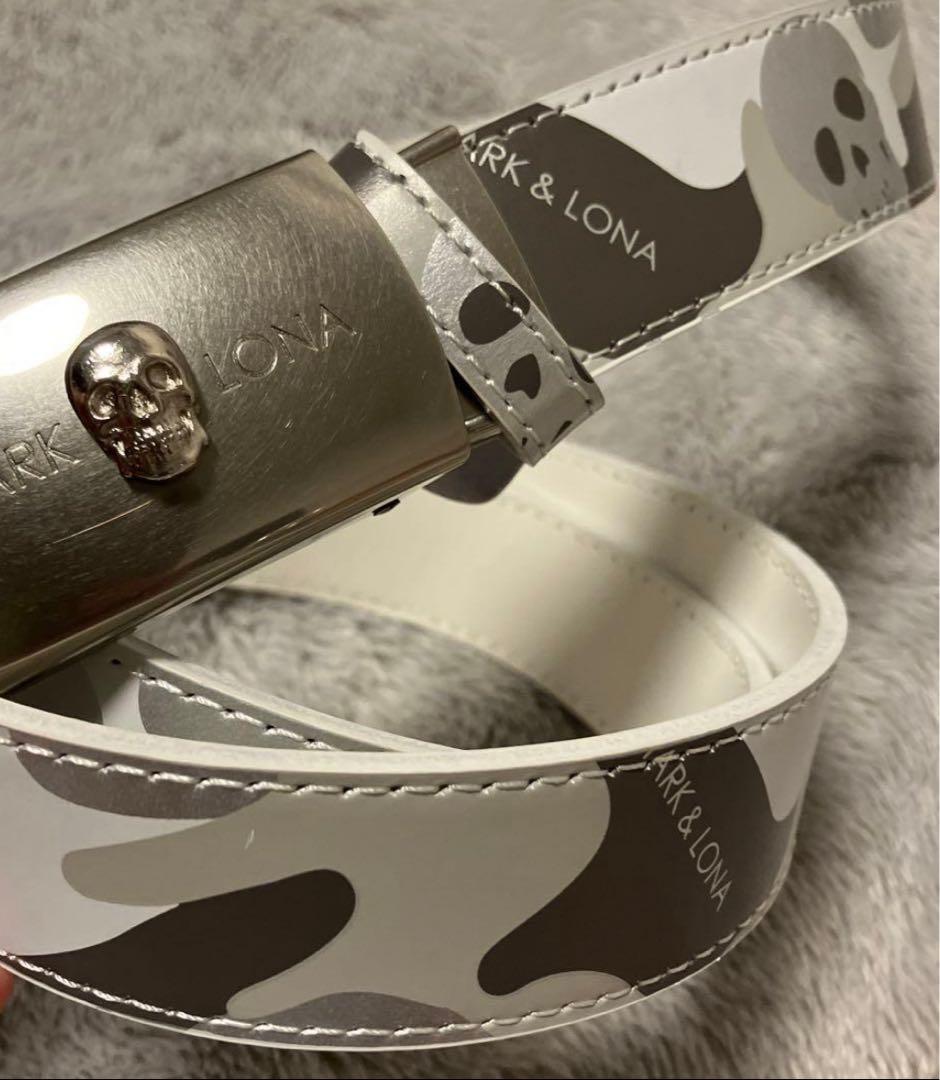 マークアンドロナ MARK＆LONA スカルバックル レザーベルト