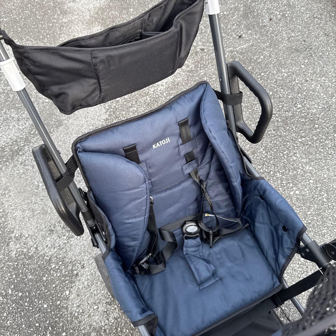 【KATOJI】２人乗りベビーカー リアシート付き　ベビーカー2人でゴー
