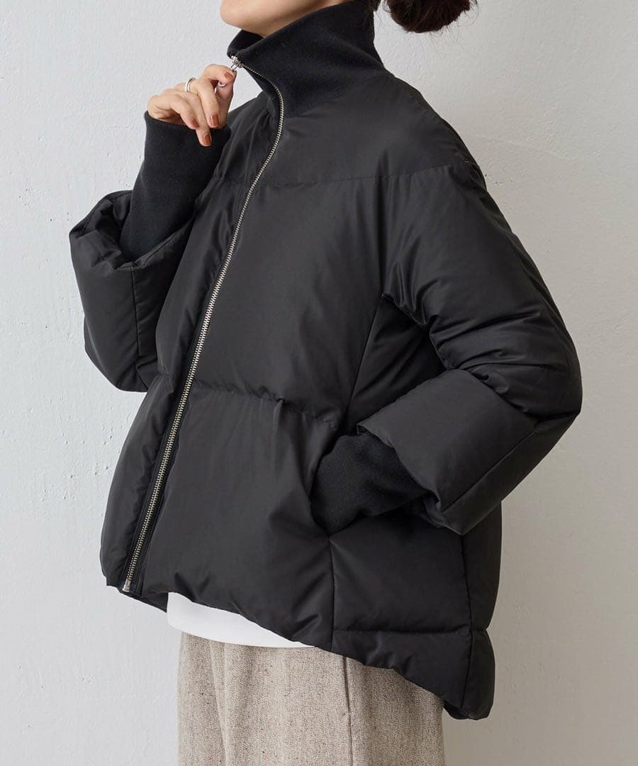 BEARDSLEY ビアズリー ジップフレアダウン ブラック フリーサイズ