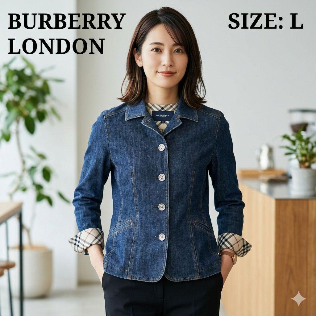 極美品✨バーバリーロンドン デニムジャケット ノバチェック 40 L