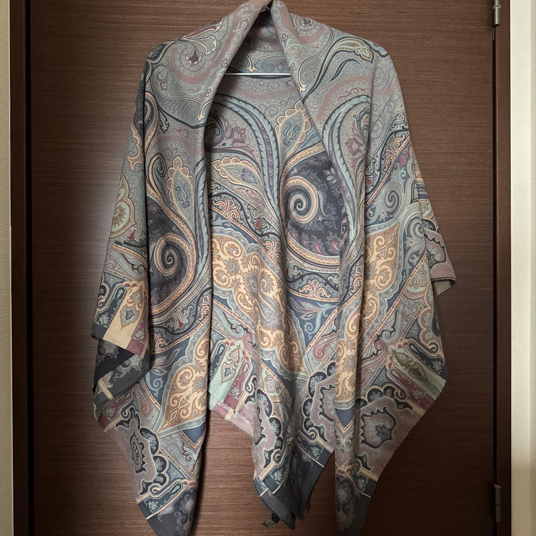 ETRO ペイズリー柄 大判ストール ショール - メルカリ