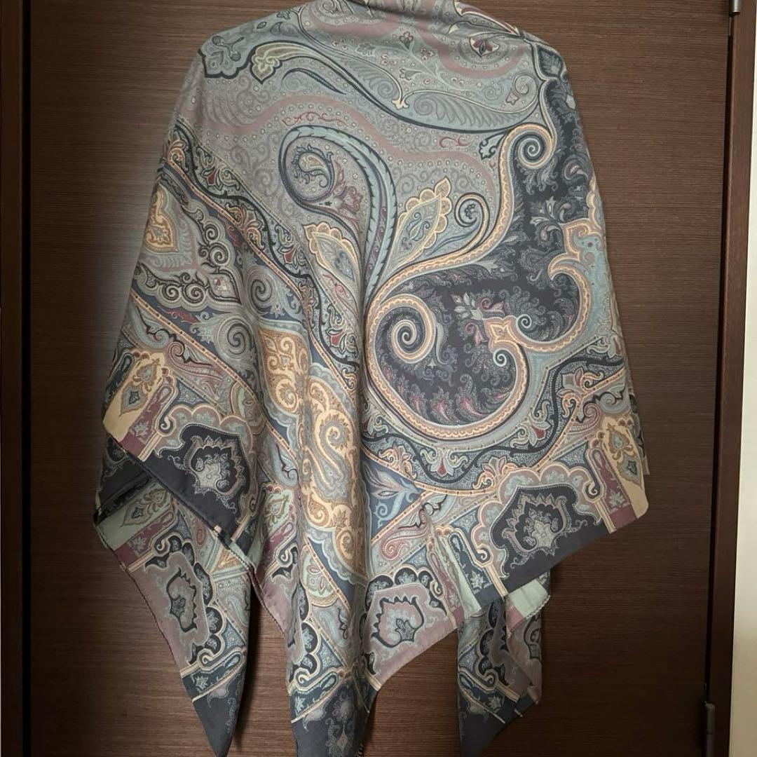 ETRO ペイズリー柄 大判ストール ショール - メルカリ