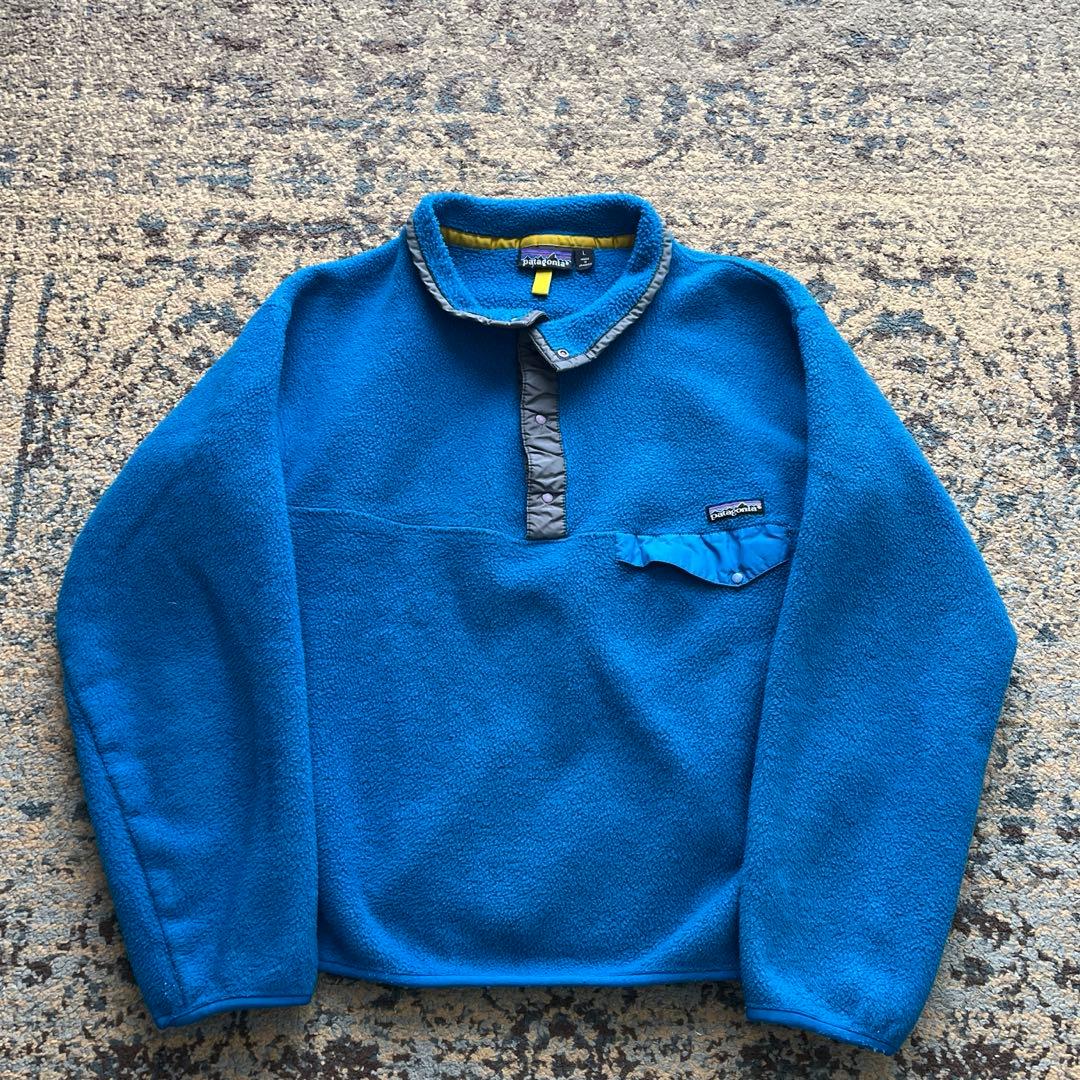 90s パタゴニア スナップt 前立てナイロン ターコイズ カレー 検 80s