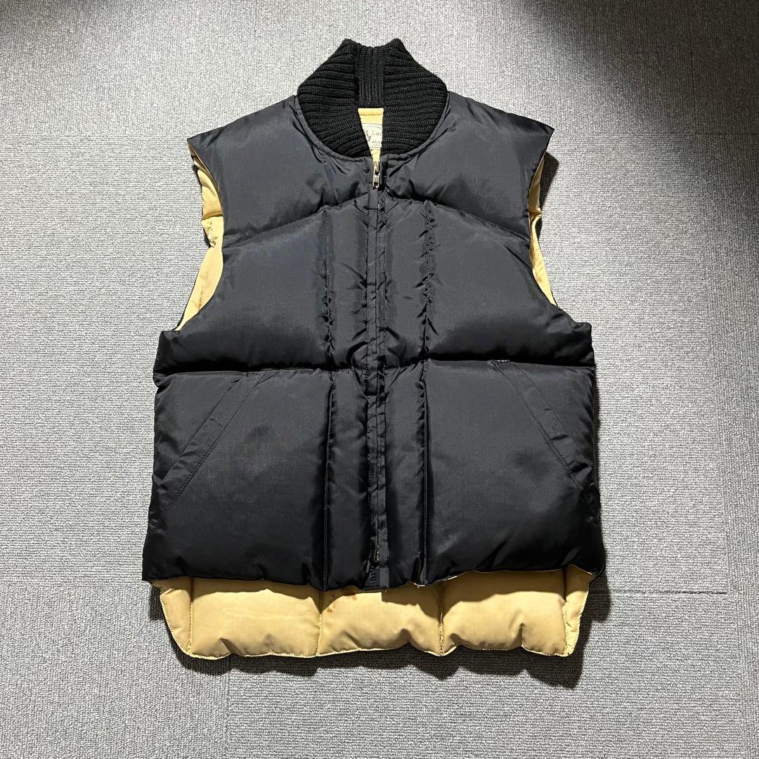 70s80s ビンテージ ラルフローレン 無地 ブラック ダウンベスト