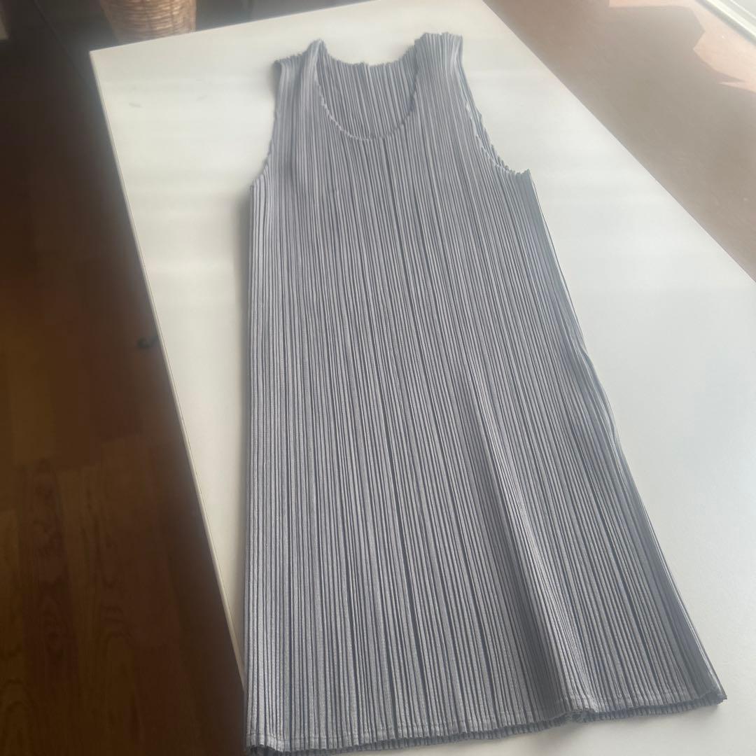 PLEATS PLEASE ノースリーブプリーツワンピース