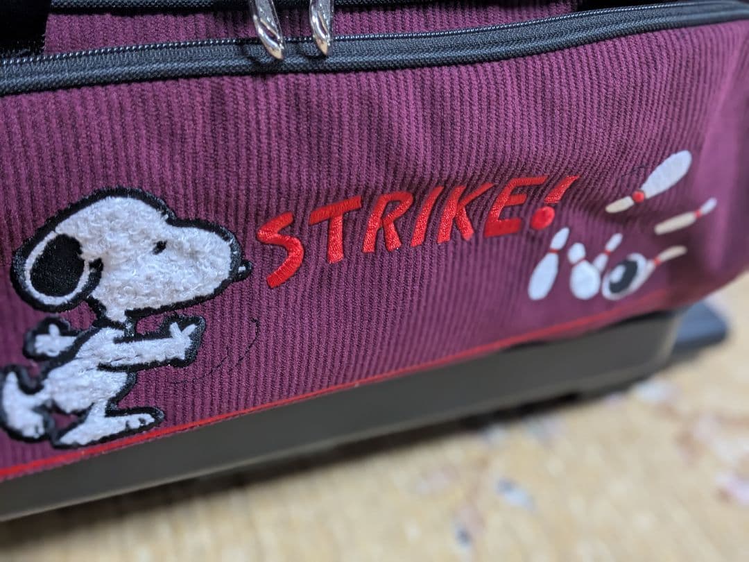 スヌーピー 2個入れ ボウリング用バッグ ワイン - メルカリ