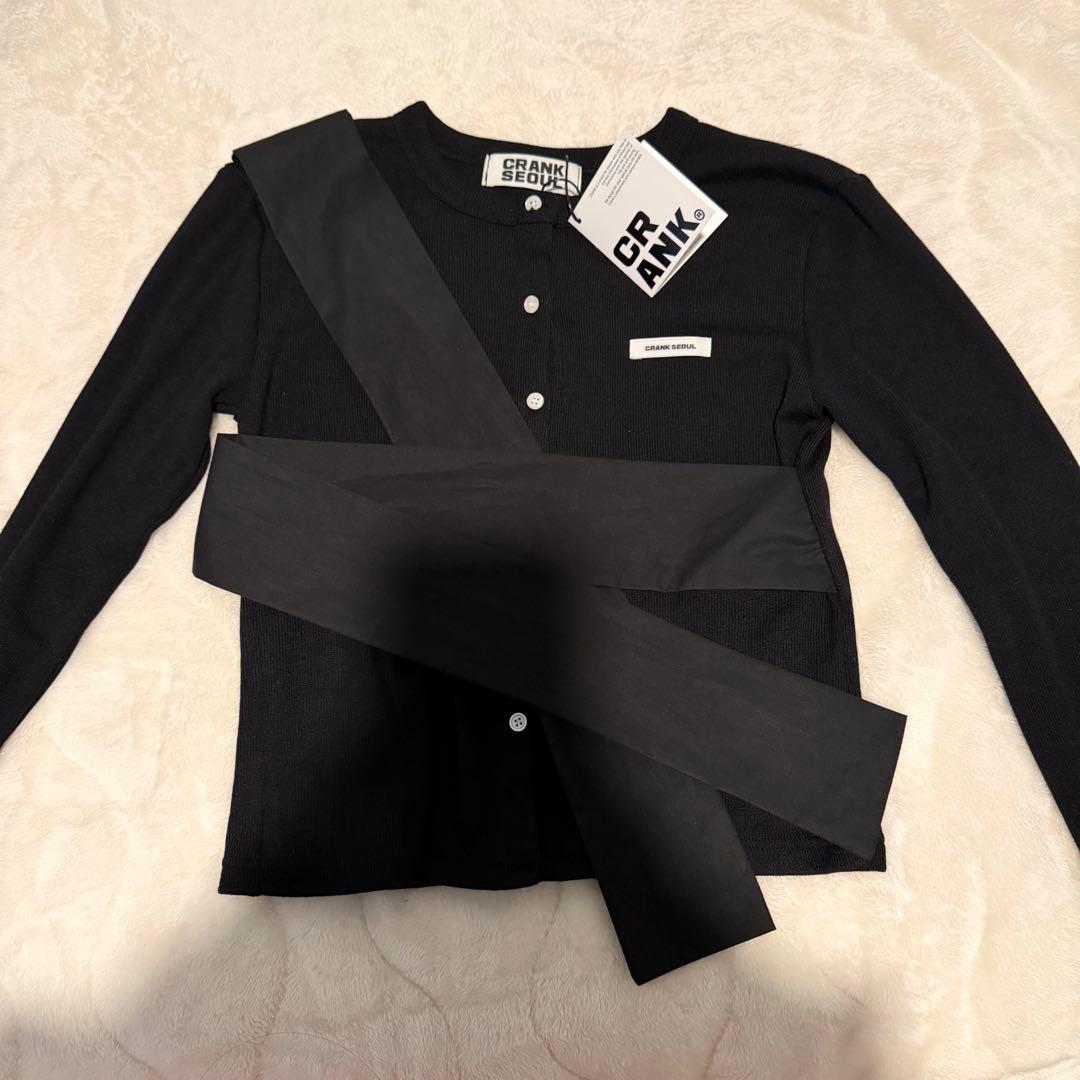 CRANK リボンタイドニットカーディガン - メルカリ