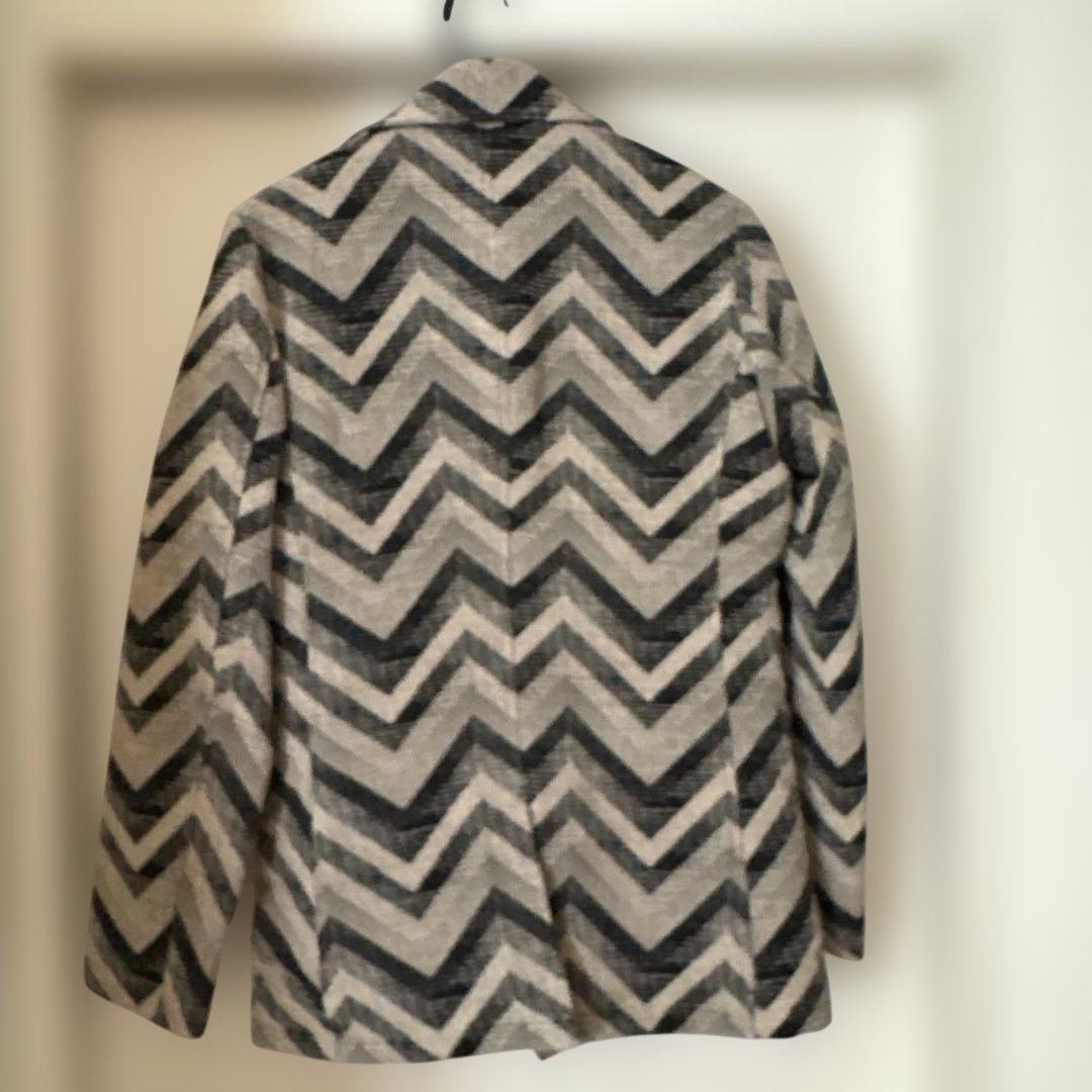 SeaGreen ジグザグピーコート グレー・ブラック