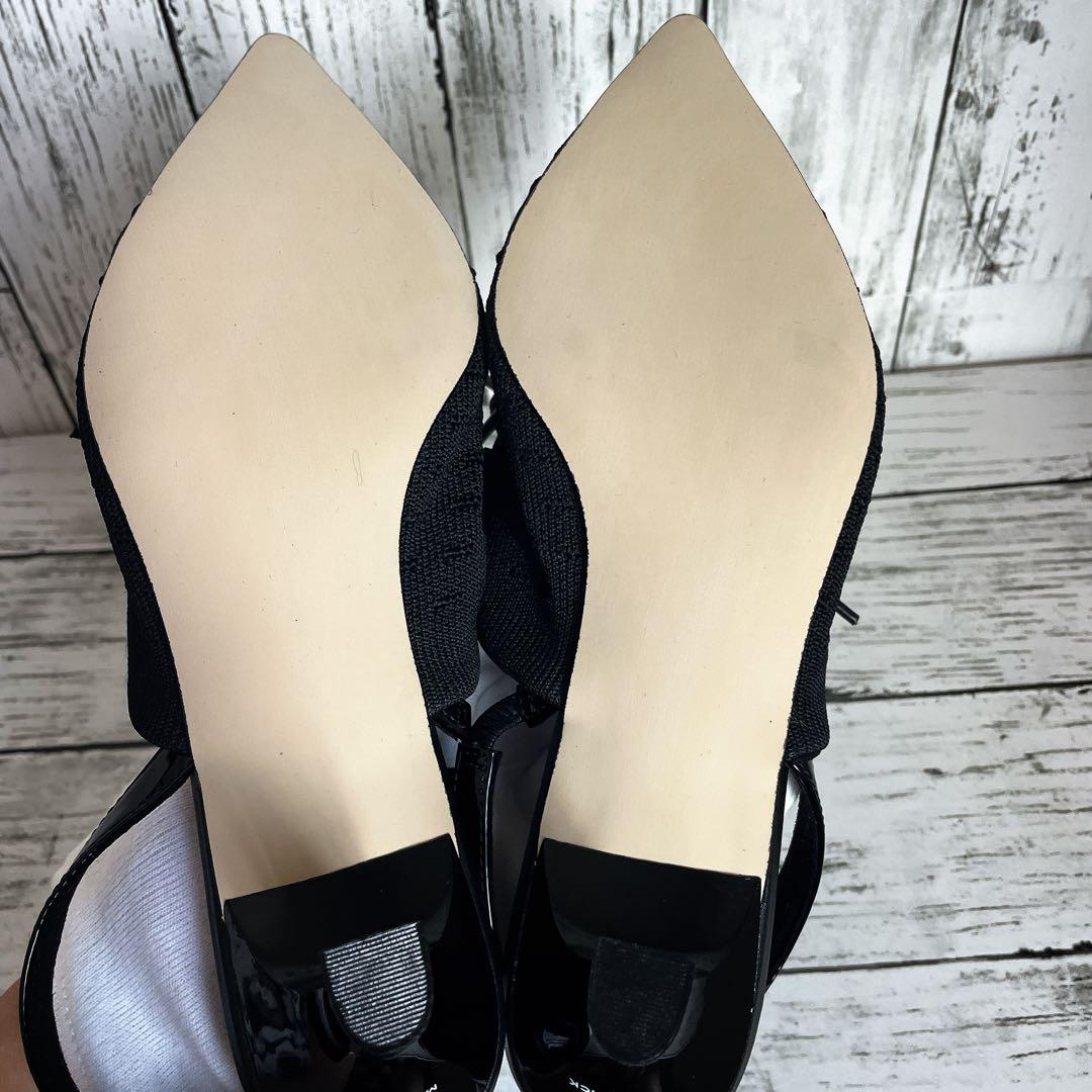 美品 ✨ メゾンマーベリックプレゼンツ レースアップ ミュール 黒 23.5cm