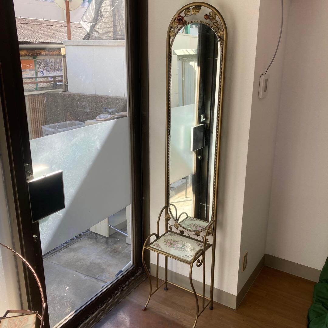 アンティーク　ドレッサー　アイアン　バラ装飾 0_58229770b5fc34afc48f9fde1ad6