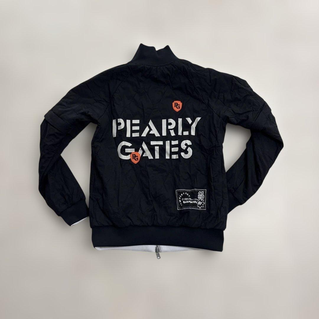 パーリーゲイツ 4wayリバーシブル中綿ブルゾン 黒×白 新品未使用 0